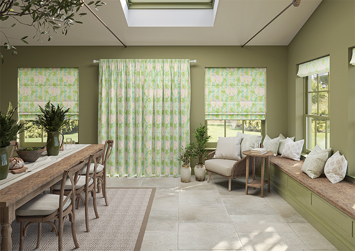 Faded Glamour, Goddess Green Stripe - Made To Measure Curtains - Image 15